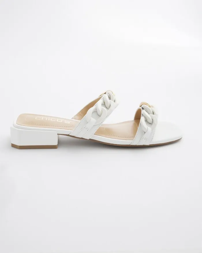 Chico039s Shoes White Chain Link Sandals White 8211 Shoes and Accessories
