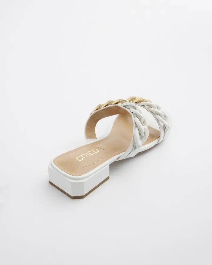 Chico039s Shoes White Chain Link Sandals White 8211 Shoes and Accessories