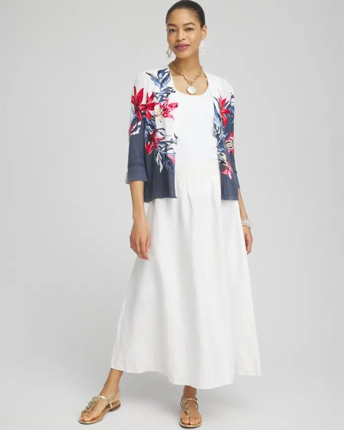Chico039s Sweaters Summer Romance Floral Short Cardigan Soft Slate 8211 Clothing Chico039s Sweaters Summer Romance Floral Short Cardigan Soft Slate 8211 Clothing