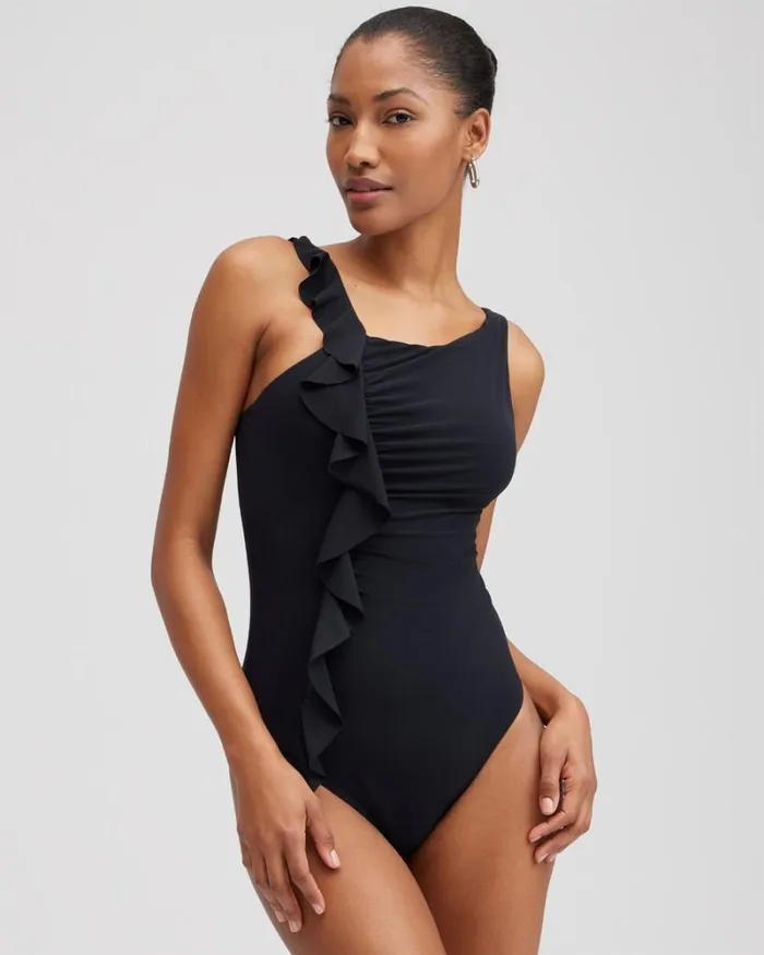 Chico039s Swim Magicsuit Cascade Lexi One Piece Swimsuit Navy 8211 Clothing