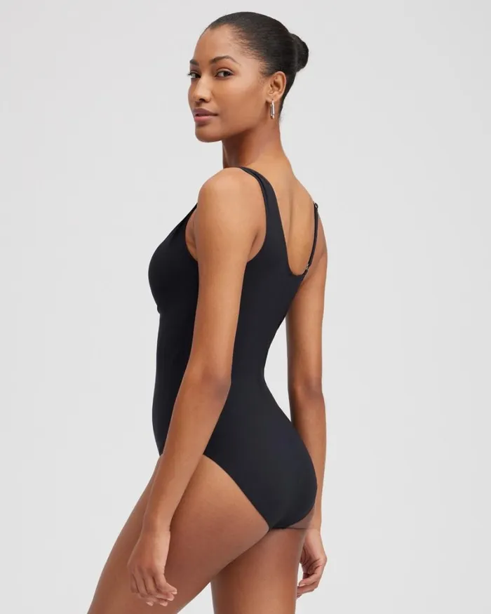 Chico039s Swim Magicsuit Cascade Lexi One Piece Swimsuit Navy 8211 Clothing