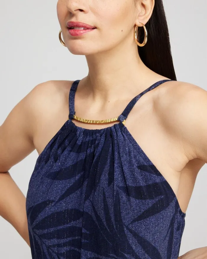 Chico039s Swim Magicsuit Kismet Parker Swim Dress Blue Multi 8211 Clothing