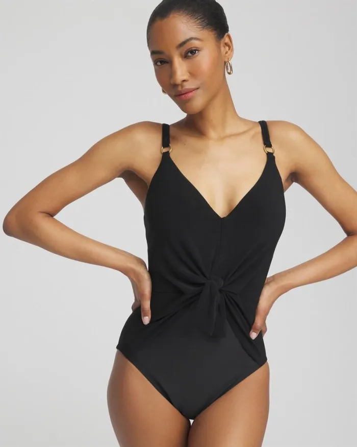 Chico039s Swim Magicsuit Obi One Saki One Piece Black 8211 Clothing