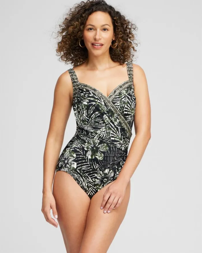 Chico039s Swim Miraclesuit Zahara Sanibel One Piece Black 8211 Clothing