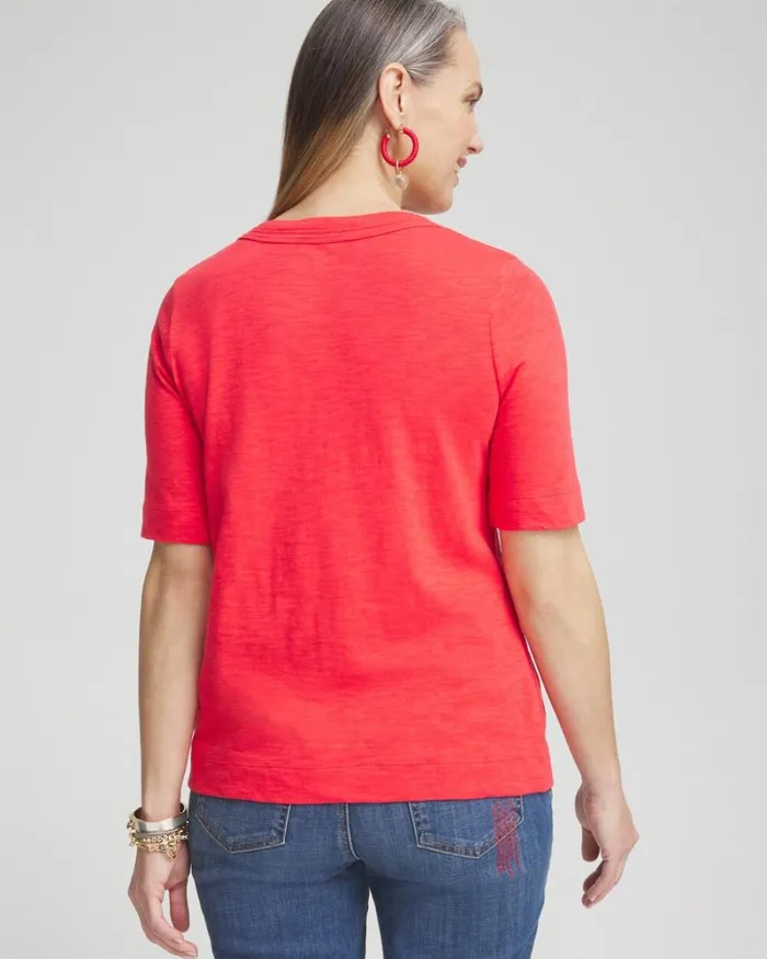 Chico039s Tees Scoop Neck Tee Alabaster 8211 Clothing