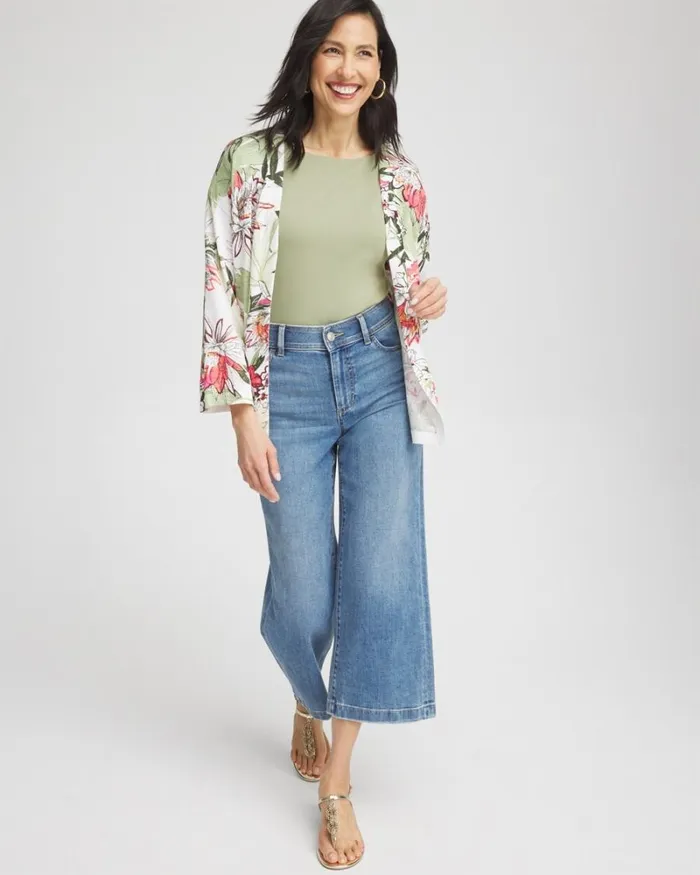 Chico039s Tops Modern Cap Sleeve Tee Jojoba Green 8211 Clothing