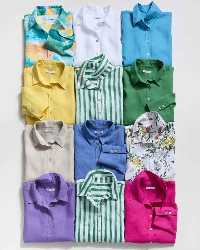 Chico039s Tops No Iron Linen Stripe 34 Sleeve Shirt Verdant Green 8211 Clothing Chico039s Tops No Iron Linen Stripe 34 Sleeve Shirt Verdant Green 8211 Clothing