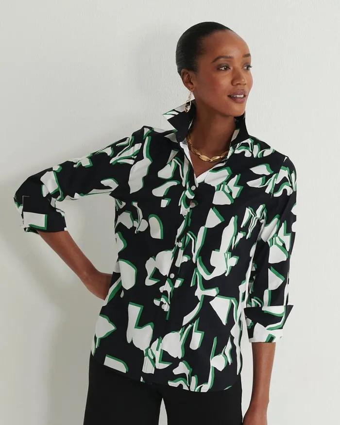 Chico039s Tops No Iron Stretch Floral 34 Sleeve Shirt Verdant Green 8211 Clothing Chico039s Tops No Iron Stretch Floral 34 Sleeve Shirt Verdant Green 8211 Clothing