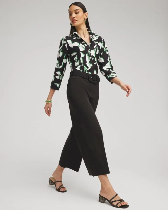 Chico039s Tops No Iron Stretch Floral 34 Sleeve Shirt Verdant Green 8211 Clothing Chico039s Tops No Iron Stretch Floral 34 Sleeve Shirt Verdant Green 8211 Clothing