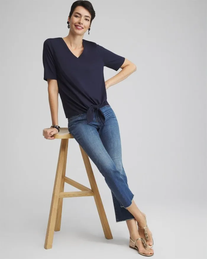 Chico039s Tops TieFront Top Magenta Rose 8211 Clothing