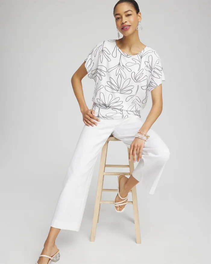 Chico039s Tops Touch Of Cool Floral Ruched Banded Hem Top Alabaster 8211 Clothing Chico039s Tops Touch Of Cool Floral Ruched Banded Hem Top Alabaster 8211 Clothing