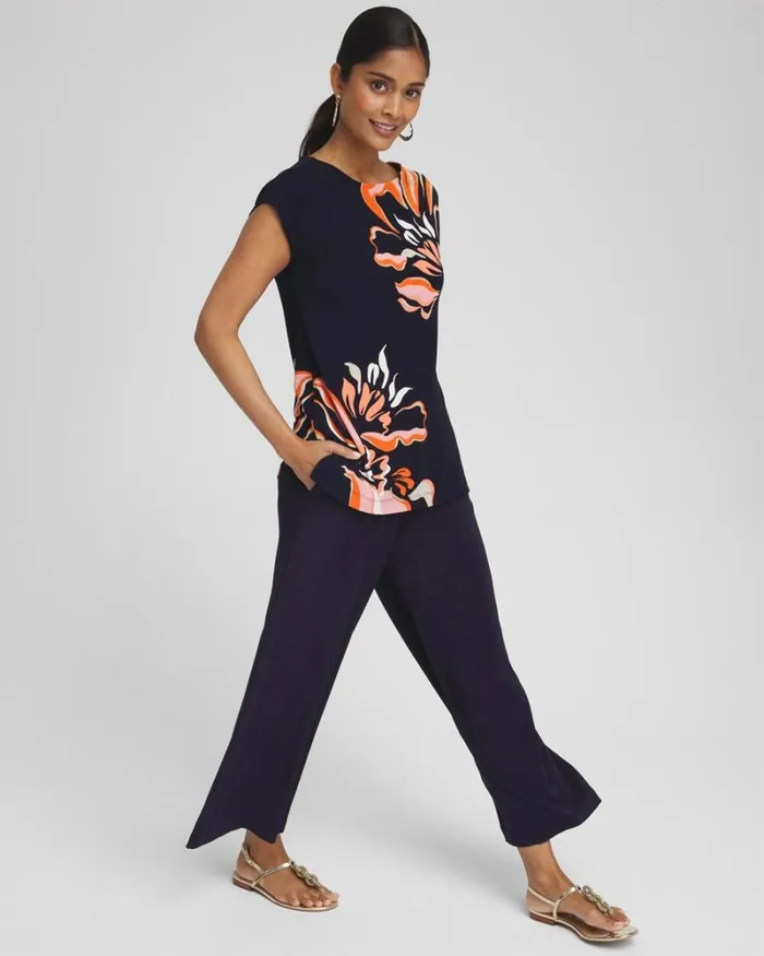 Chico039s Tops Travelers Placed Floral Tunic Travelers India Ink 8211 Clothing Chico039s Tops Travelers Placed Floral Tunic Travelers India Ink 8211 Clothing