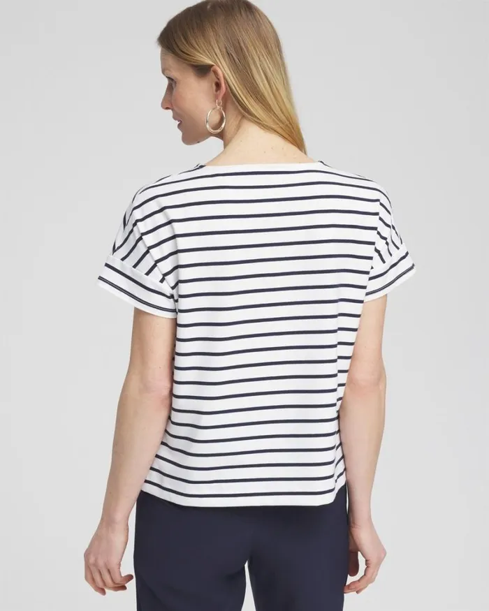 Chico039s Tops Zenergy UPF Knit Stripe Dolman Top Classic Navy 8211 Clothing Chico039s Tops Zenergy UPF Knit Stripe Dolman Top Classic Navy 8211 Clothing