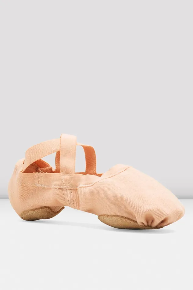 Children Ballet Bloch Childrens Synchrony Stretch Canvas Ballet Shoes Pink Canvas