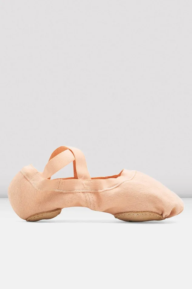 Children Ballet Bloch Childrens Synchrony Stretch Canvas Ballet Shoes Pink Canvas