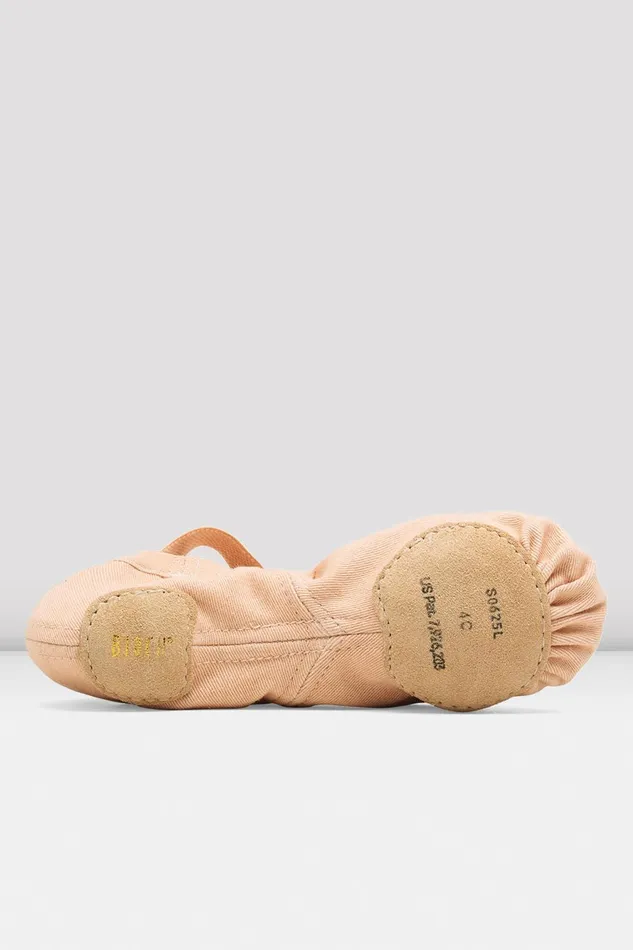 Children Ballet Bloch Childrens Synchrony Stretch Canvas Ballet Shoes Pink Canvas