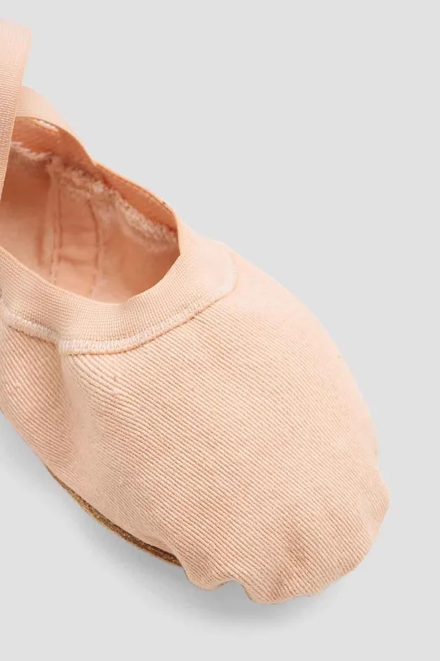 Children Ballet Bloch Childrens Synchrony Stretch Canvas Ballet Shoes Pink Canvas