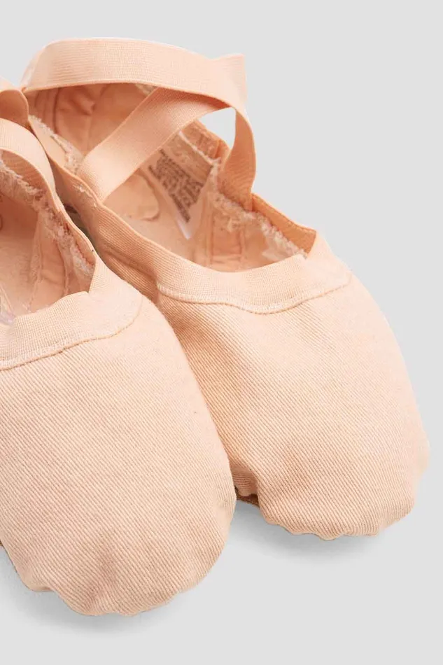 Children Ballet Bloch Childrens Synchrony Stretch Canvas Ballet Shoes Pink Canvas