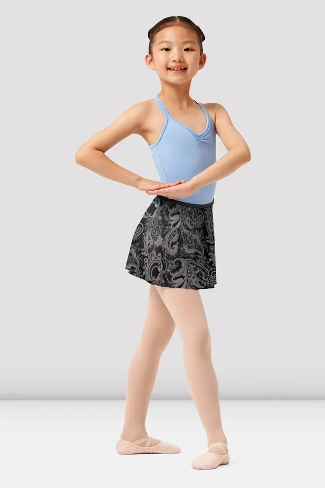 Children Bloch Girls Mirella Paisley Printed Mesh Skirt Black Skirts and Tutus Children Bloch Girls Mirella Paisley Printed Mesh Skirt Black Skirts and Tutus