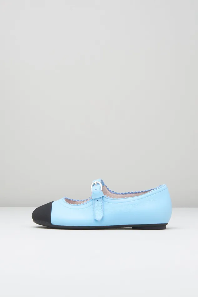 Children Girls Cassiopeia Ballet Flats Tropical Breeze Leather Ballet Flats Bloch