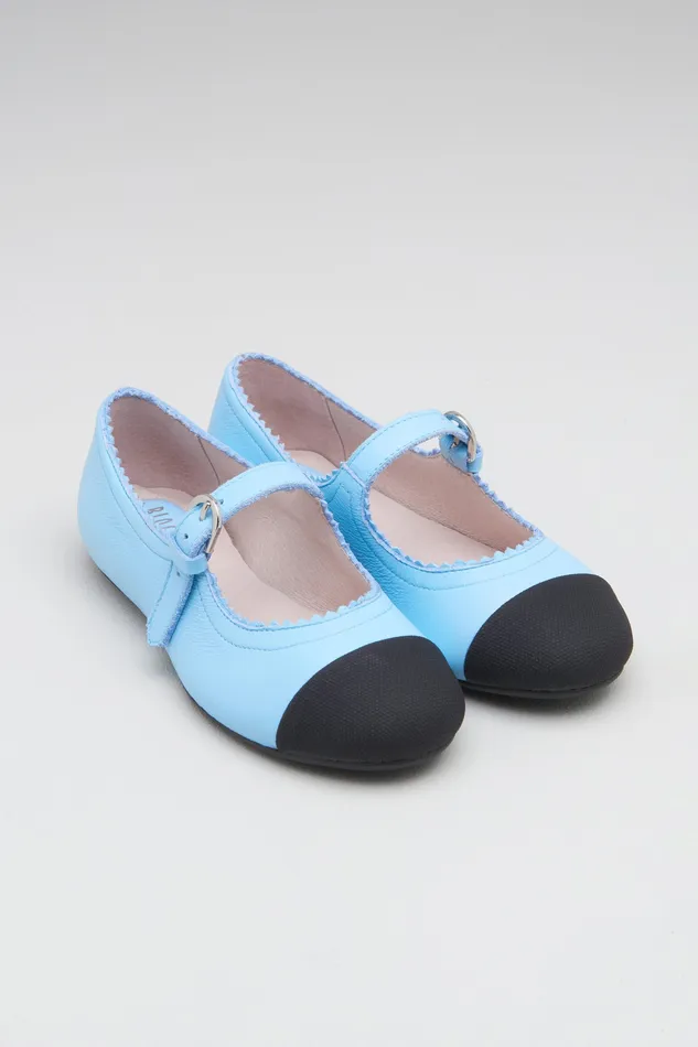 Children Girls Cassiopeia Ballet Flats Tropical Breeze Leather Ballet Flats Bloch