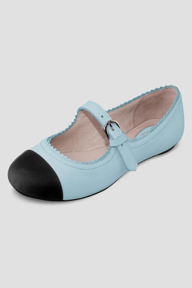 Children Girls Cassiopeia Ballet Flats Tropical Breeze Leather Ballet Flats Bloch
