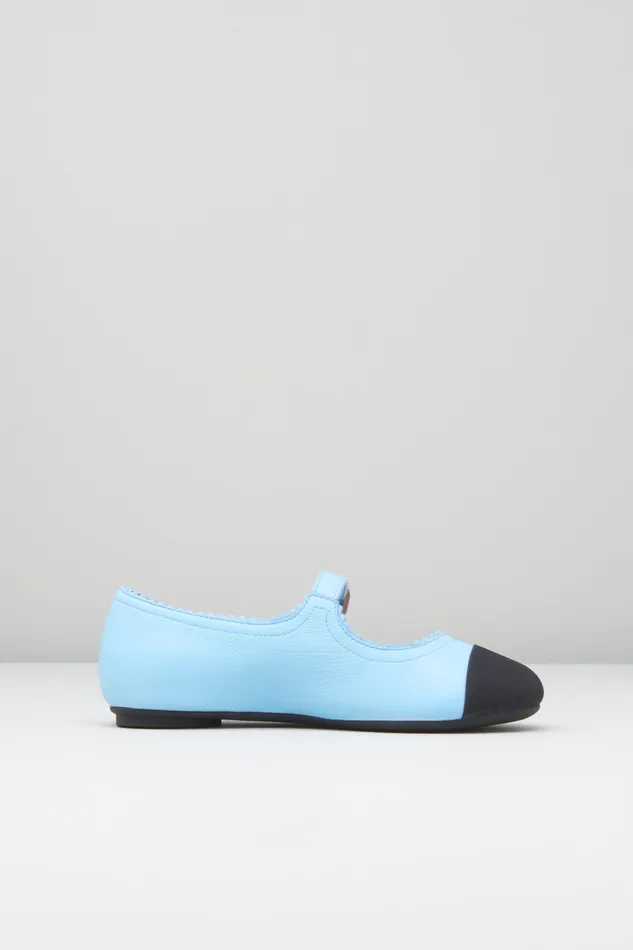 Children Girls Cassiopeia Ballet Flats Tropical Breeze Leather Ballet Flats Bloch