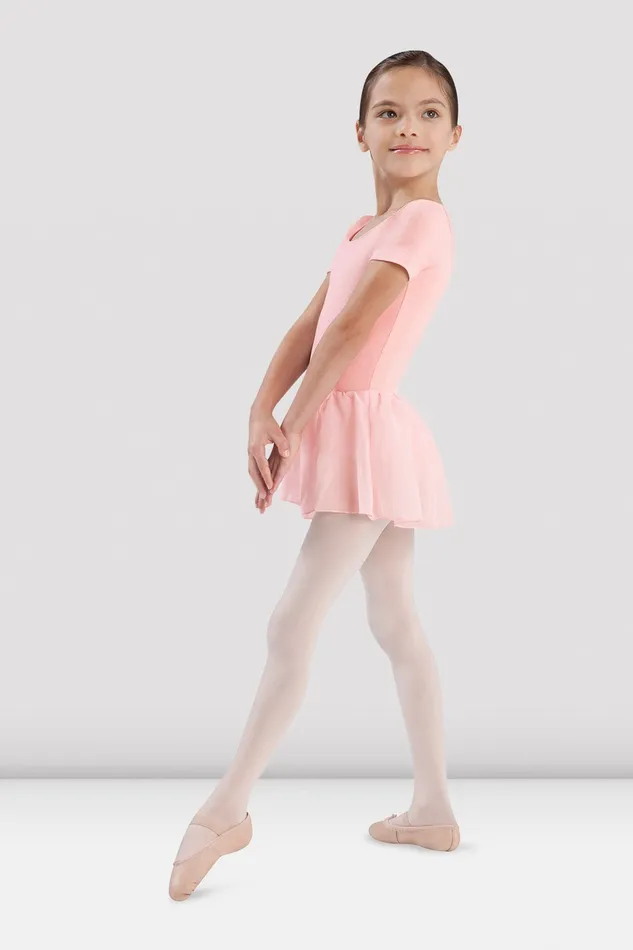 Children Girls Short Sleeve Skirted Leotard Light Pink Basics Bloch
