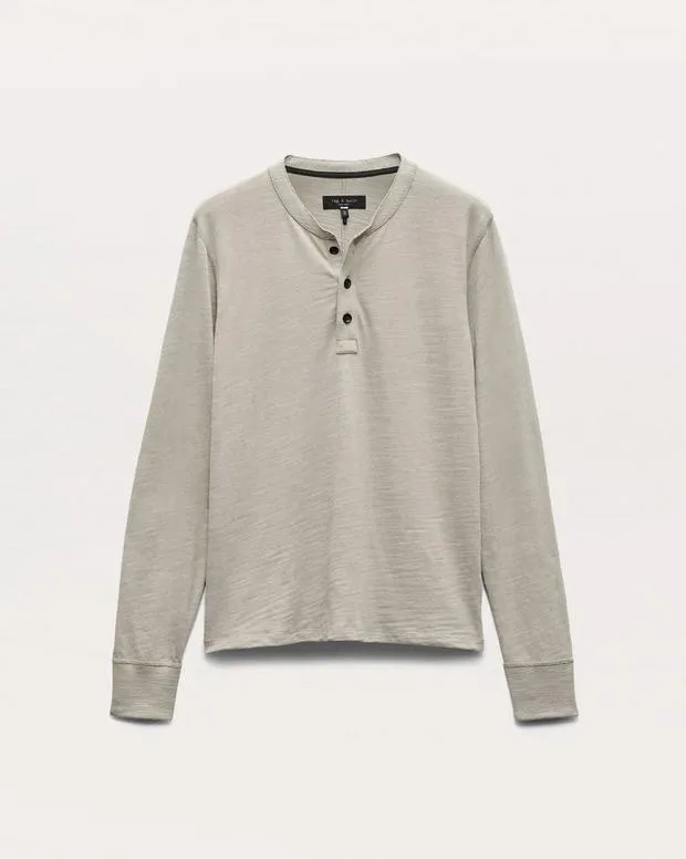 Classic Flame Henley Shirt Elephant GraySea Grey TShirts and Henleys rag and bone Men