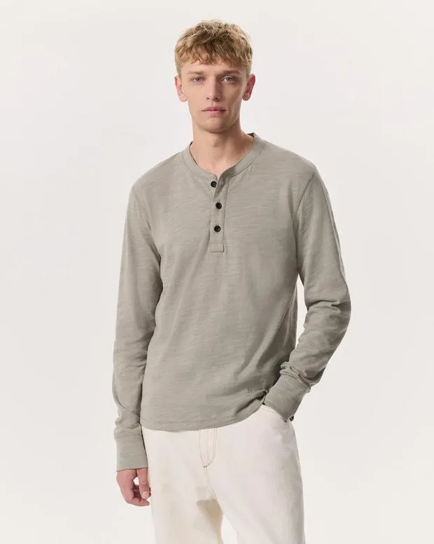 Classic Flame Henley Shirt Elephant GraySea Grey TShirts and Henleys rag and bone Men