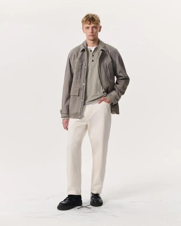 Classic Flame Henley Shirt Elephant GraySea Grey TShirts and Henleys rag and bone Men