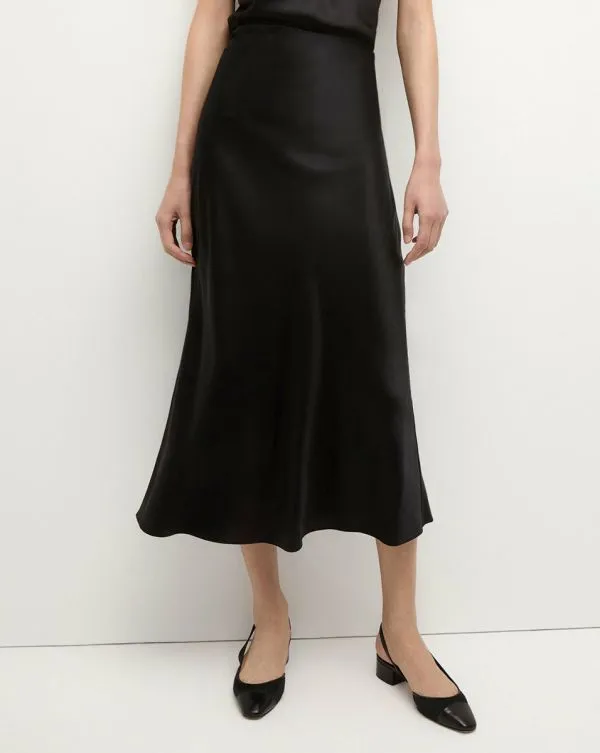 Clover StretchSilk Skirt Black Women Veronica Beard Skirts and Shorts