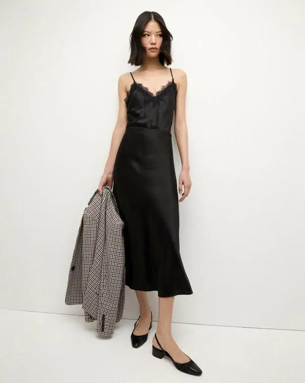 Clover StretchSilk Skirt Black Women Veronica Beard Skirts and Shorts
