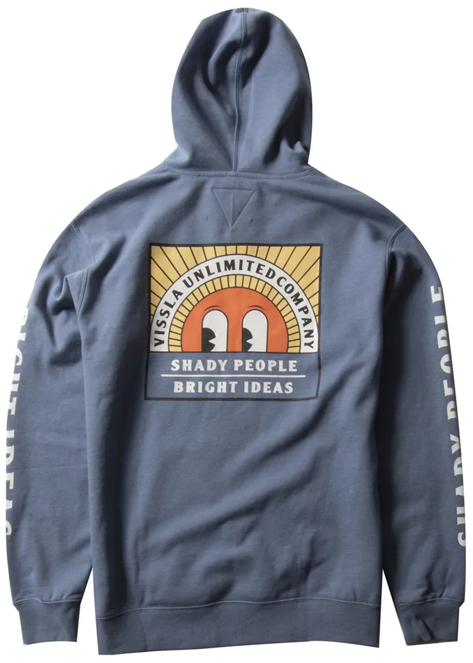 Coastal Eco Po Hoodie Harbor Blue Heather Fleece and Hoodies Vissla Men