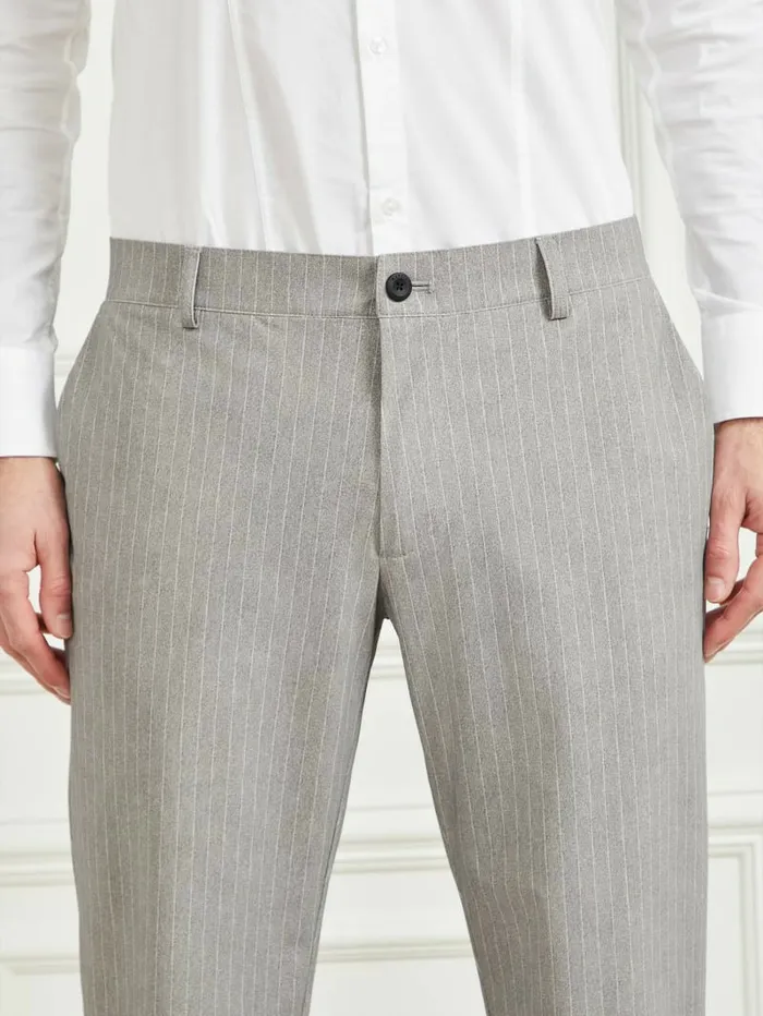 Connor Performing Chino Pants Light Wool Grey Pinstripe Men Pants and Shorts GUESS Connor Performing Chino Pants Light Wool Grey Pinstripe Men Pants and Shorts GUESS