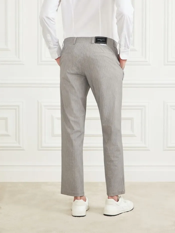 Connor Performing Chino Pants Light Wool Grey Pinstripe Men Pants and Shorts GUESS Connor Performing Chino Pants Light Wool Grey Pinstripe Men Pants and Shorts GUESS