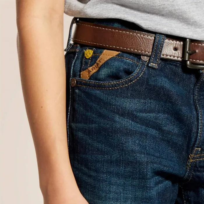 Denim Kids Ariat B5 Slim Stretch Legacy Stackable Straight Leg Jean Durham Denim Kids Ariat B5 Slim Stretch Legacy Stackable Straight Leg Jean Durham