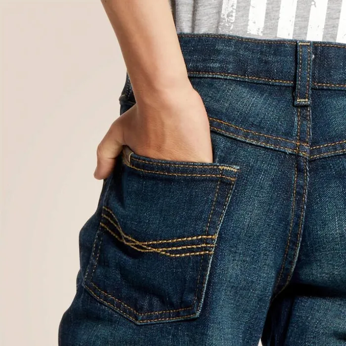 Denim Kids Ariat B5 Slim Stretch Legacy Stackable Straight Leg Jean Durham Denim Kids Ariat B5 Slim Stretch Legacy Stackable Straight Leg Jean Durham
