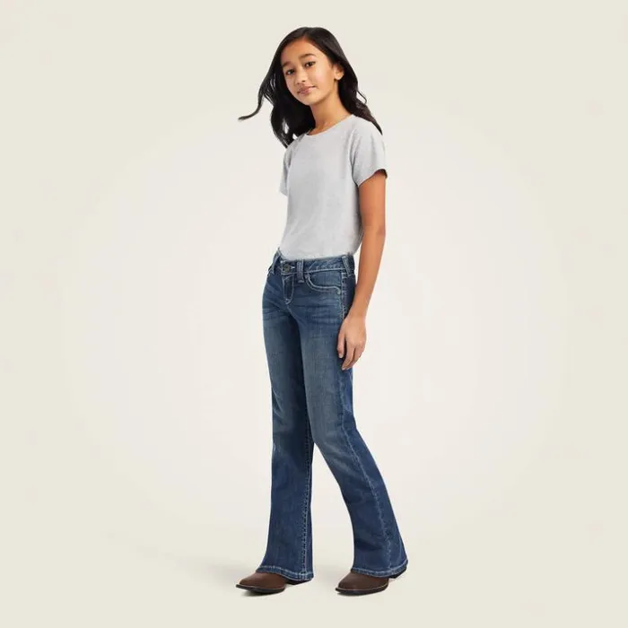 Denim Kids Ariat REAL Raquel Boot Cut Jean Chill Blue