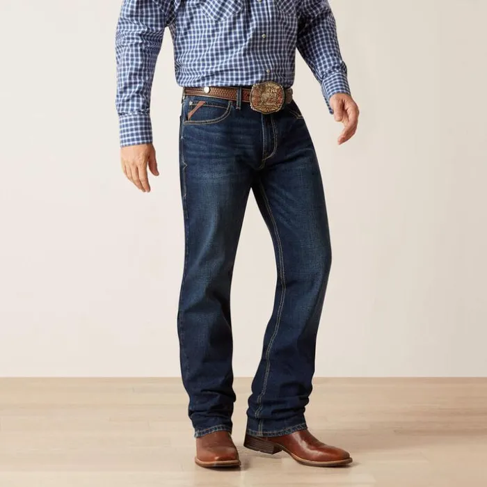 Denim Men Ariat M4 Relaxed Dustin Boot Cut Jean Drake