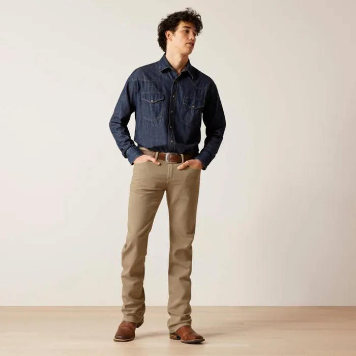 Denim Men Ariat M7 Grizzly Straight Jean Dark Khaki