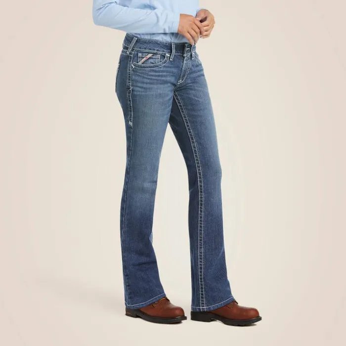 Denim Women Ariat FR DuraStretch Entwined Boot Cut Jean Oceanside