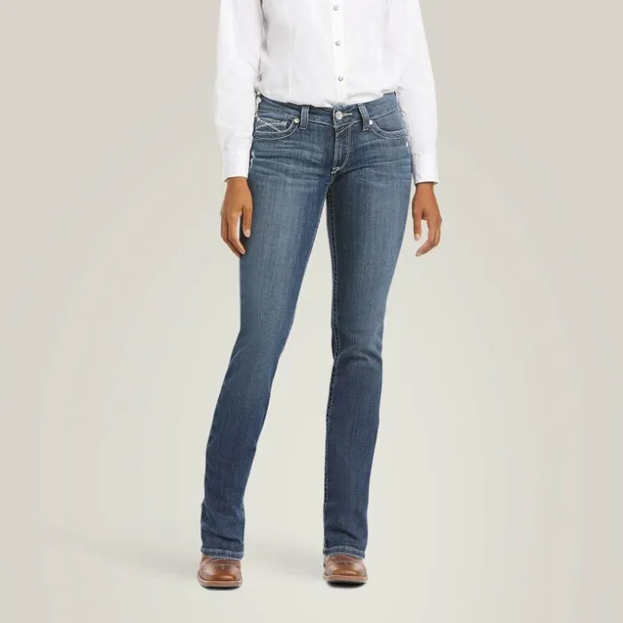 Denim Women Ariat REAL Mid Rise Arrow Gianna Straight Jean Stryker