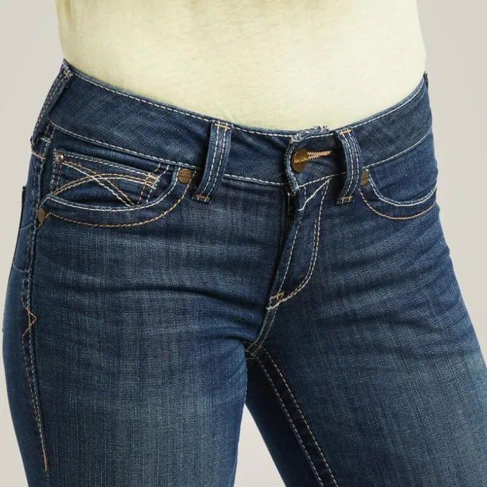 Denim Women Ariat REAL Mid Rise Corinne Boot Cut Jean Pacific Denim Women Ariat REAL Mid Rise Corinne Boot Cut Jean Pacific
