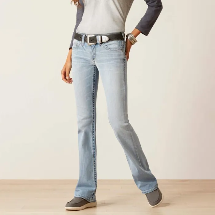Denim Women Ariat REAL Mid Rise Kehlani Boot Cut Jean Colorado