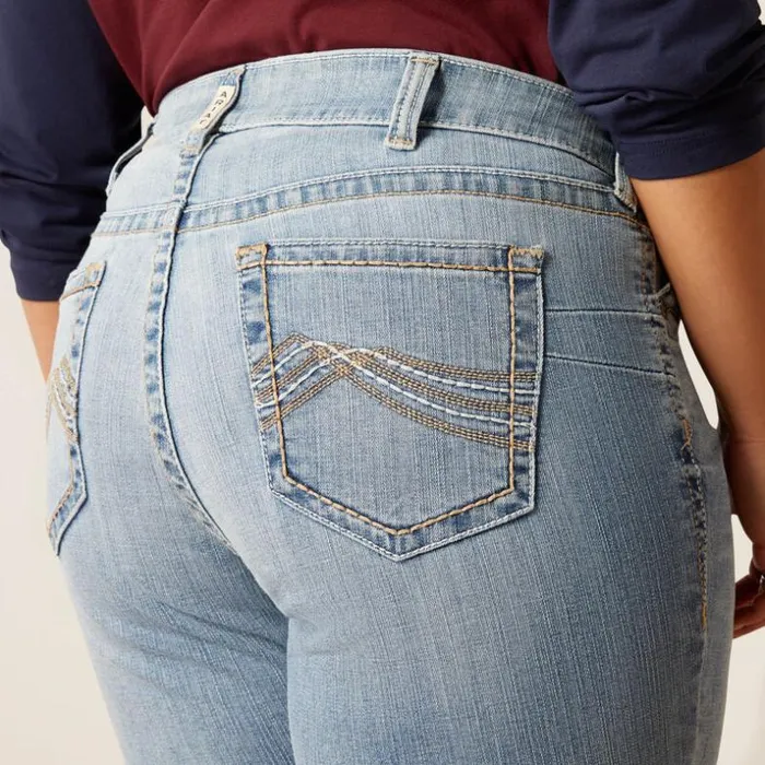 Denim Women Ariat REAL Mid Rise Kehlani Boot Cut Jean Colorado