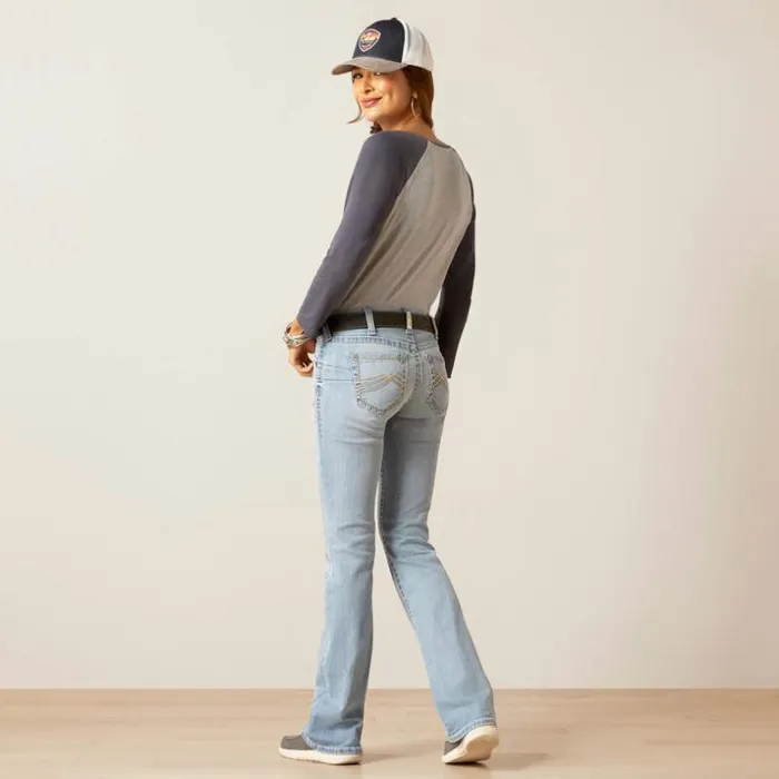 Denim Women Ariat REAL Mid Rise Kehlani Boot Cut Jean Colorado