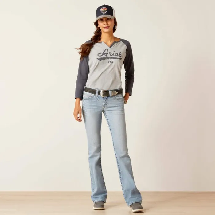 Denim Women Ariat REAL Mid Rise Kehlani Boot Cut Jean Colorado