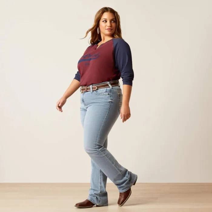 Denim Women Ariat REAL Mid Rise Kehlani Boot Cut Jean Colorado