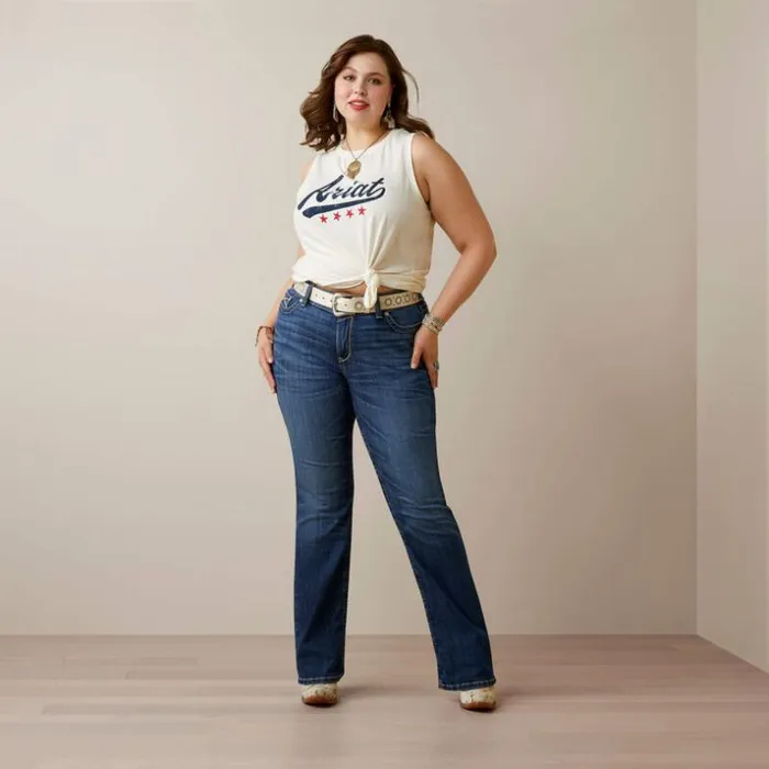 Denim Women Ariat REAL Mid Rise Miriam Boot Cut Jean Irvine